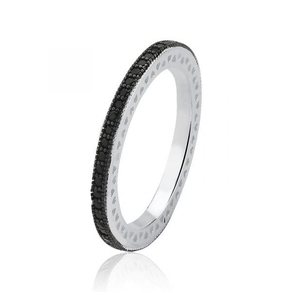 ANEL PRATA 925 ALIANÇA PAVÊ BLACK