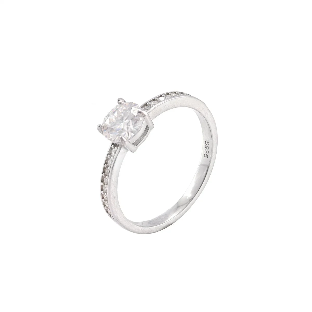 ANEL ponto de luz  moissanite prata 925 - Imagem 2