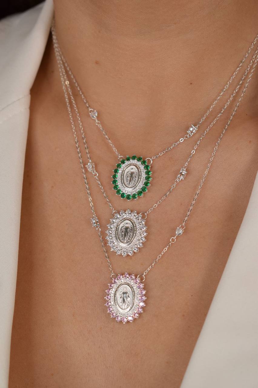 Colar prata 925 nossa senhora